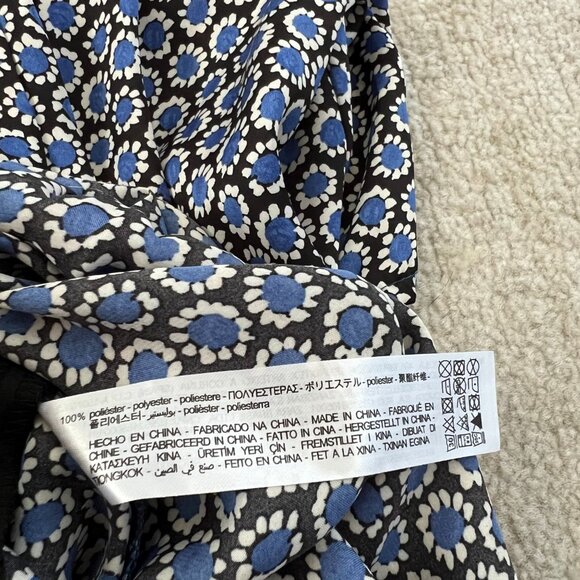 NWT ZARA Floral Wide Leg Faux Wrap Plunge Long Sleeve Jumpsuit With Pockets M - Picture 12 of 12